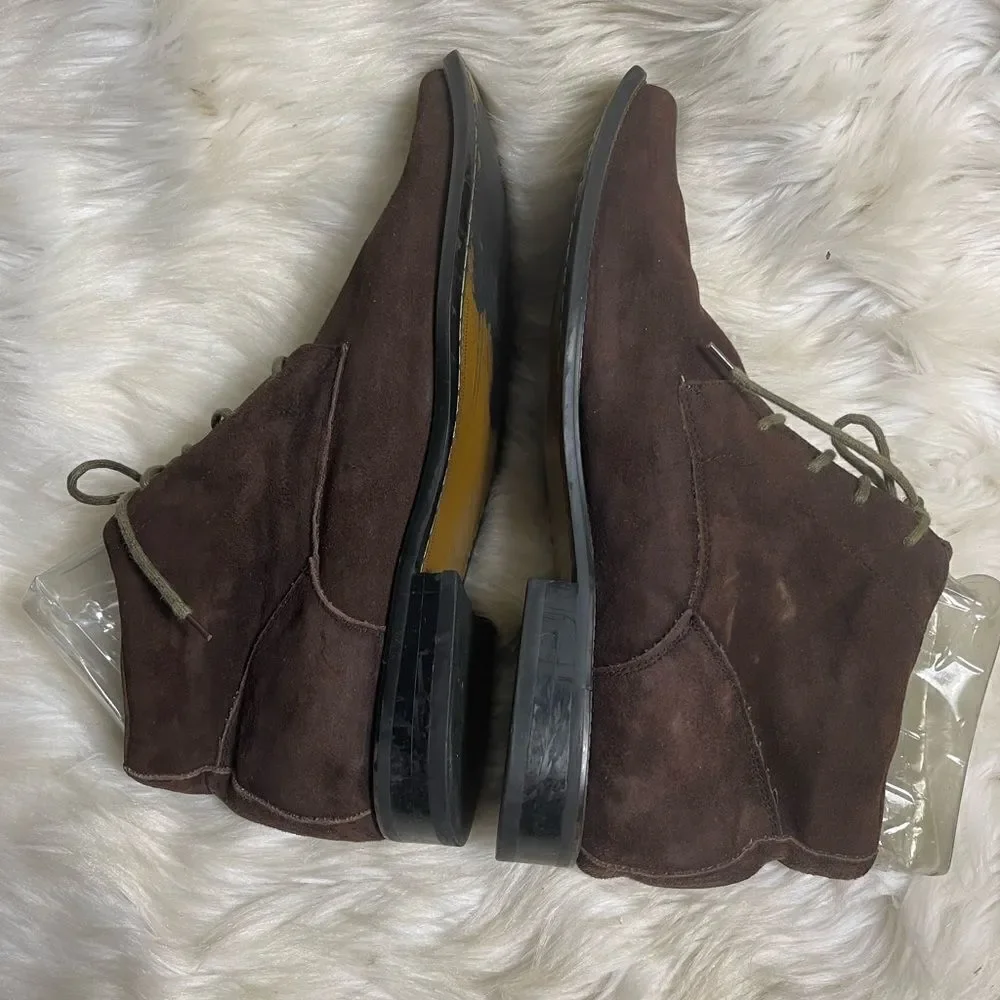 Fratelli Select leather Brown Suede high top lace up  Men’s shoes size 10M